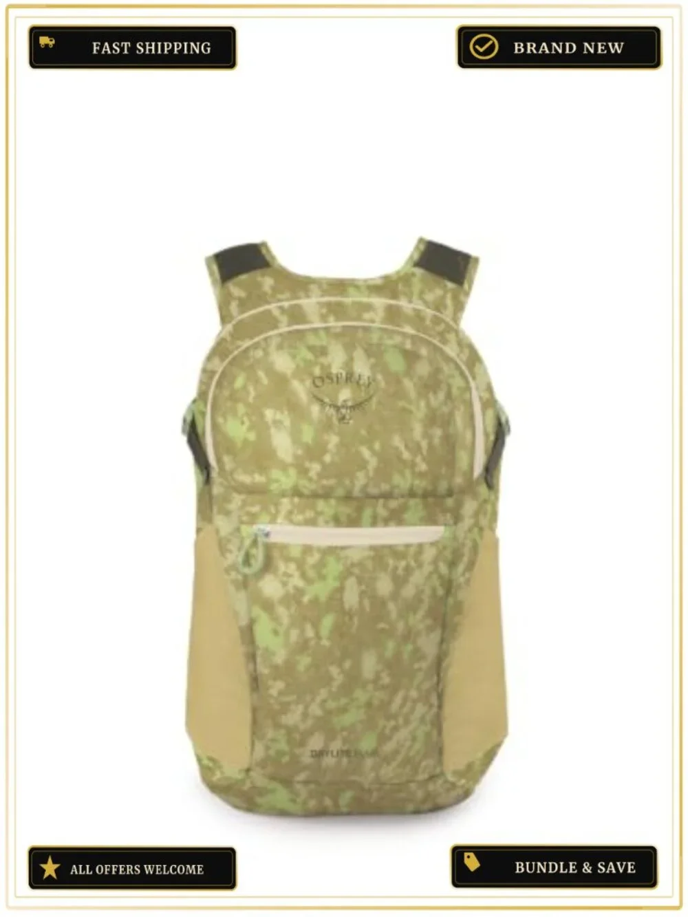 Casual Daypack Backpack with Padded Laptop Sleeve, Lightweight Travel Hiking Bag